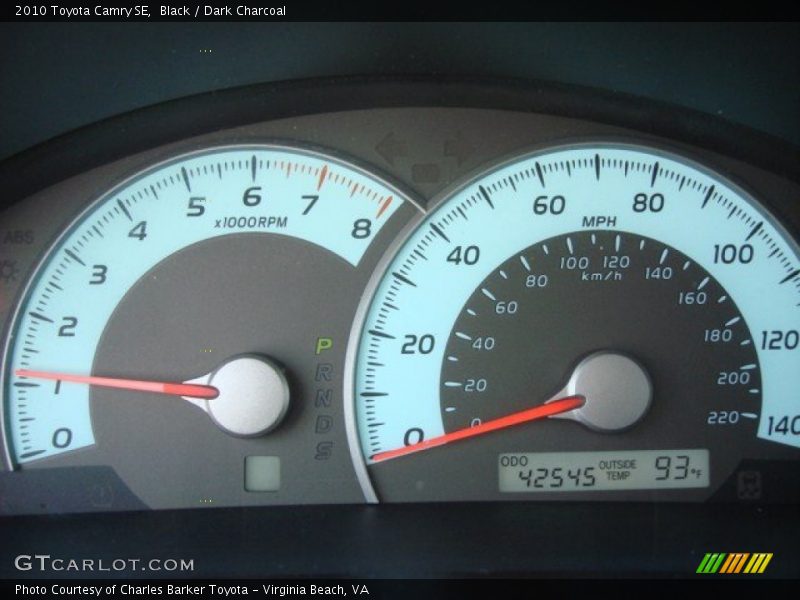 Black / Dark Charcoal 2010 Toyota Camry SE
