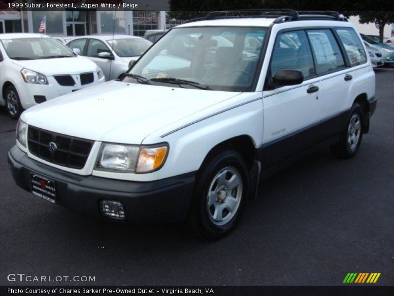 Aspen White / Beige 1999 Subaru Forester L