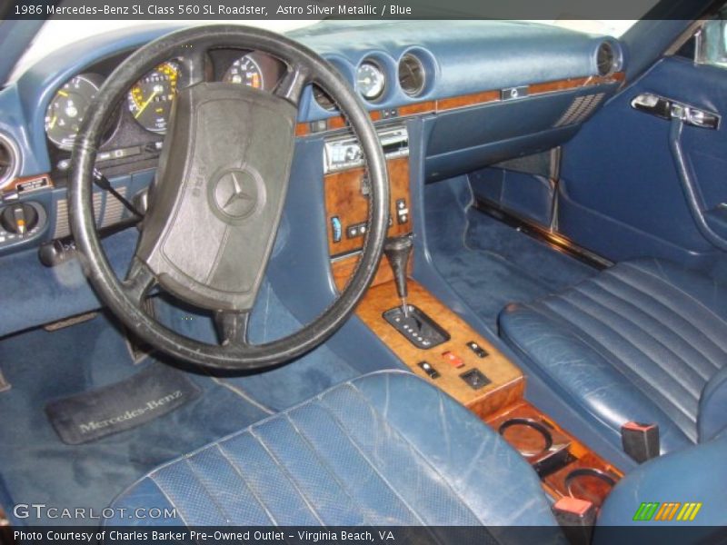 Blue Interior - 1986 SL Class 560 SL Roadster 