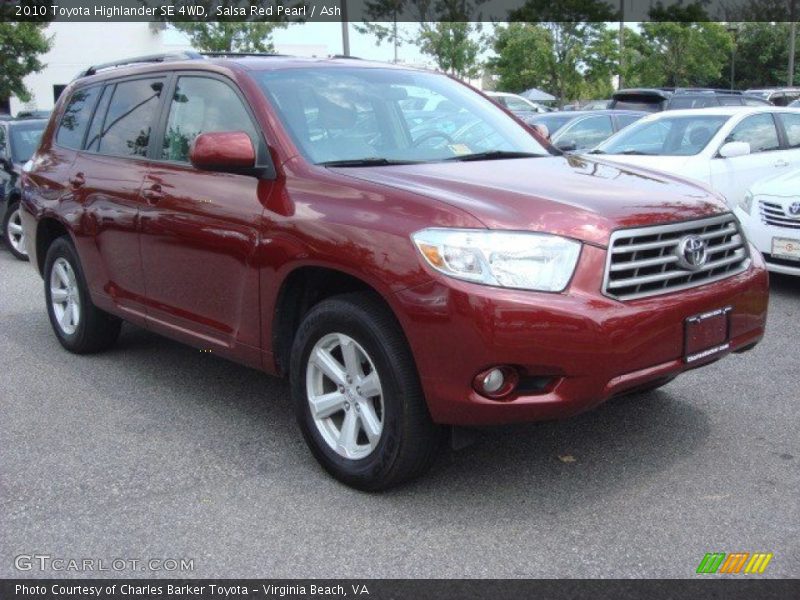 Salsa Red Pearl / Ash 2010 Toyota Highlander SE 4WD