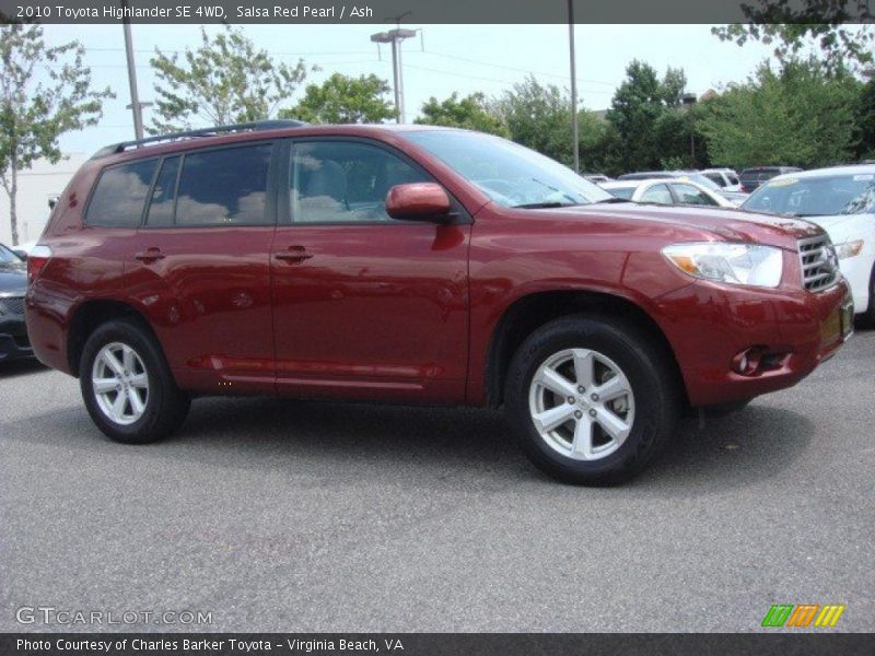 Salsa Red Pearl / Ash 2010 Toyota Highlander SE 4WD