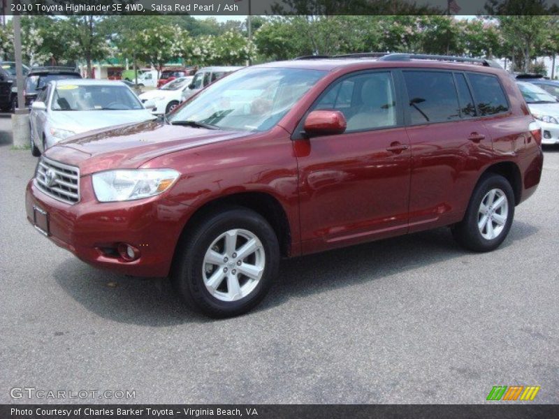 Salsa Red Pearl / Ash 2010 Toyota Highlander SE 4WD
