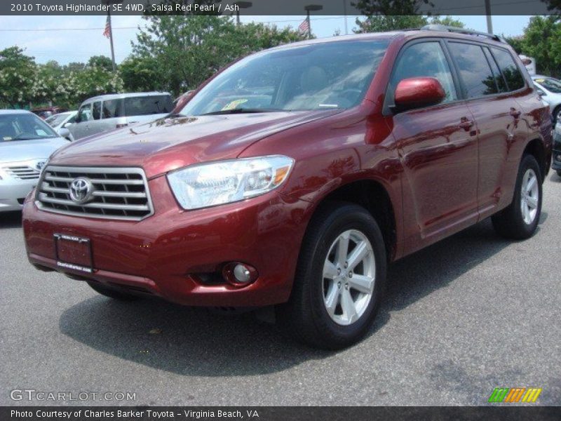 Salsa Red Pearl / Ash 2010 Toyota Highlander SE 4WD