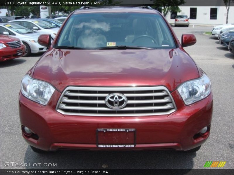 Salsa Red Pearl / Ash 2010 Toyota Highlander SE 4WD