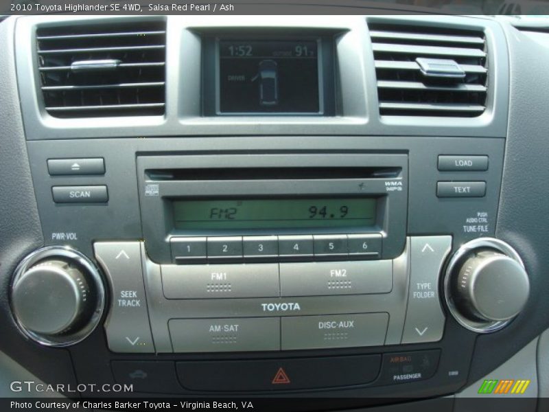 Salsa Red Pearl / Ash 2010 Toyota Highlander SE 4WD