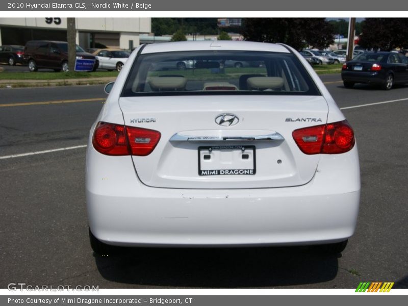 Nordic White / Beige 2010 Hyundai Elantra GLS