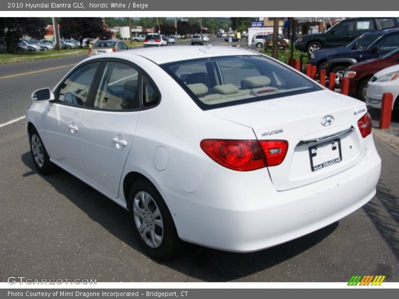 Nordic White / Beige 2010 Hyundai Elantra GLS