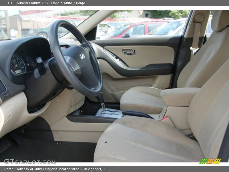 Nordic White / Beige 2010 Hyundai Elantra GLS