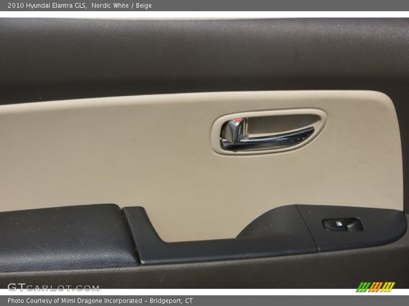Nordic White / Beige 2010 Hyundai Elantra GLS