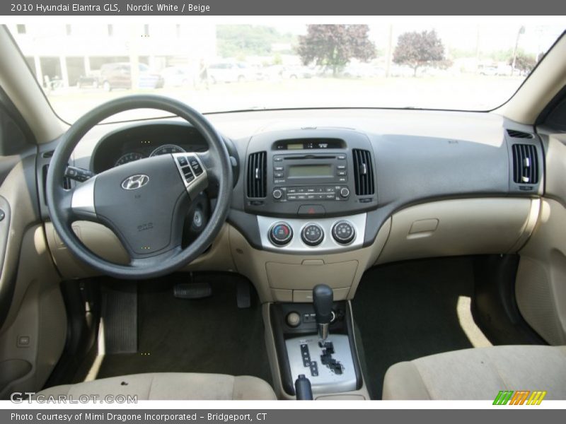 Nordic White / Beige 2010 Hyundai Elantra GLS