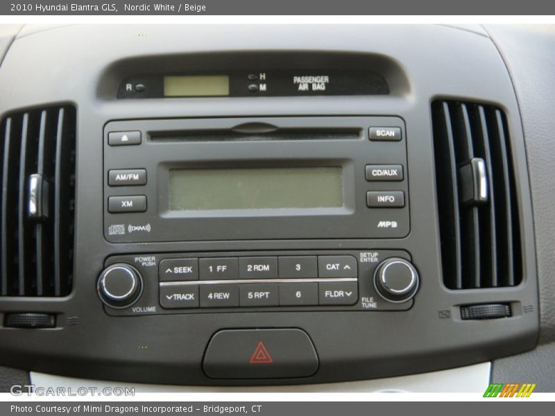 Nordic White / Beige 2010 Hyundai Elantra GLS