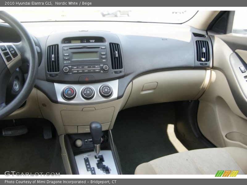 Nordic White / Beige 2010 Hyundai Elantra GLS