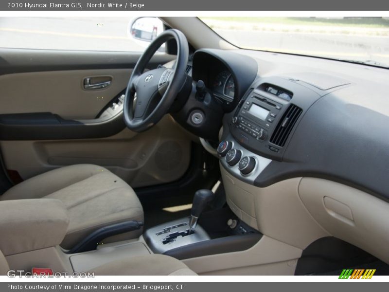 Nordic White / Beige 2010 Hyundai Elantra GLS