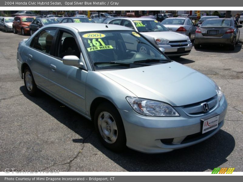Opal Silver Blue Metallic / Gray 2004 Honda Civic Hybrid Sedan