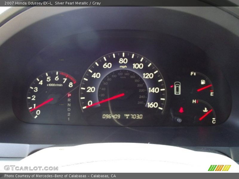 Silver Pearl Metallic / Gray 2007 Honda Odyssey EX-L