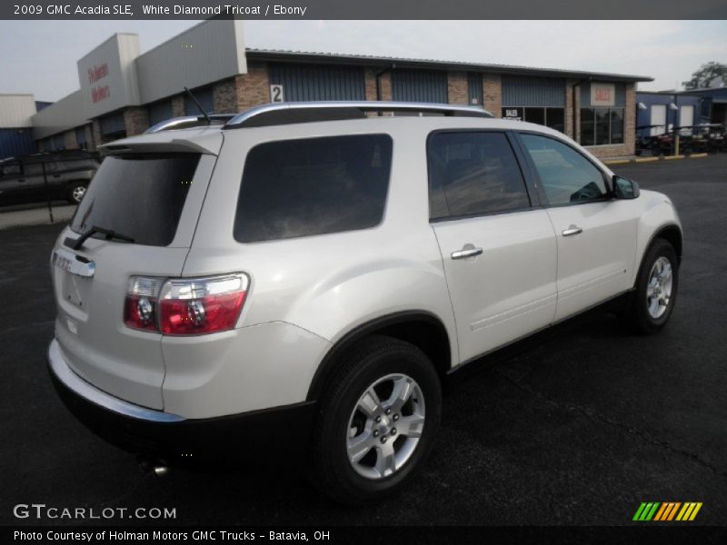 White Diamond Tricoat / Ebony 2009 GMC Acadia SLE