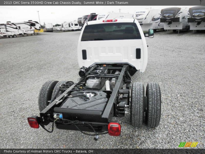 Summit White / Dark Titanium 2013 GMC Sierra 3500HD Crew Cab Chassis Dually