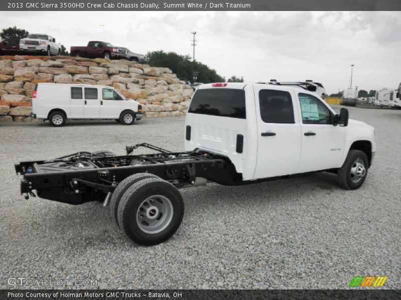 Summit White / Dark Titanium 2013 GMC Sierra 3500HD Crew Cab Chassis Dually