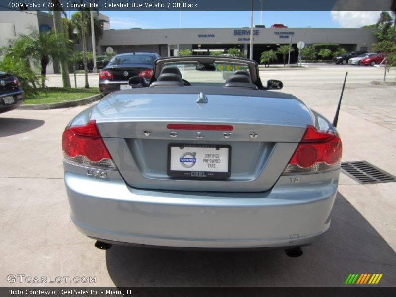 Celestial Blue Metallic / Off Black 2009 Volvo C70 T5 Convertible