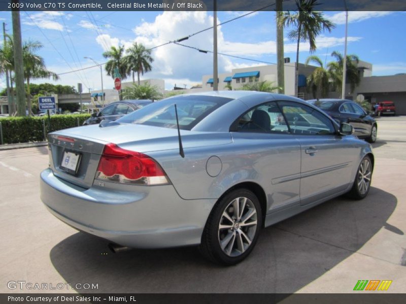 Celestial Blue Metallic / Off Black 2009 Volvo C70 T5 Convertible
