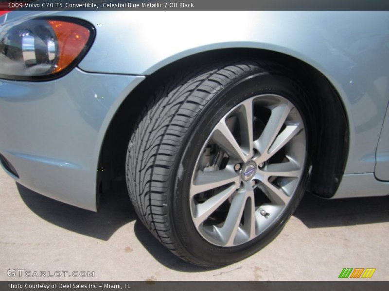 Celestial Blue Metallic / Off Black 2009 Volvo C70 T5 Convertible