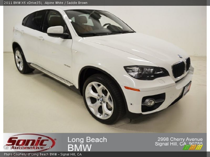 Alpine White / Saddle Brown 2011 BMW X6 xDrive35i