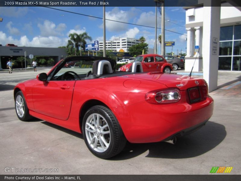 True Red / Black 2009 Mazda MX-5 Miata Sport Roadster