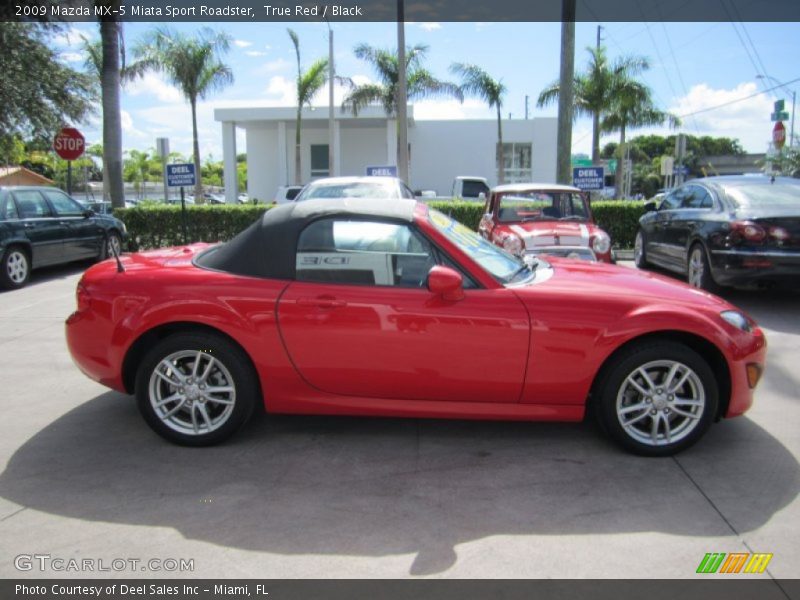 True Red / Black 2009 Mazda MX-5 Miata Sport Roadster