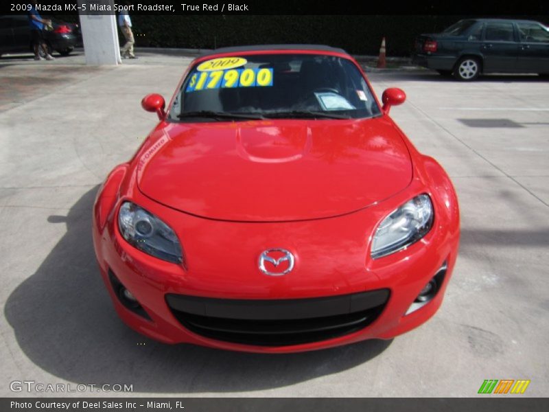 True Red / Black 2009 Mazda MX-5 Miata Sport Roadster