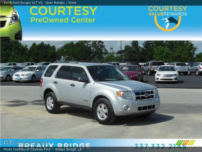 Silver Metallic / Stone 2008 Ford Escape XLT V6