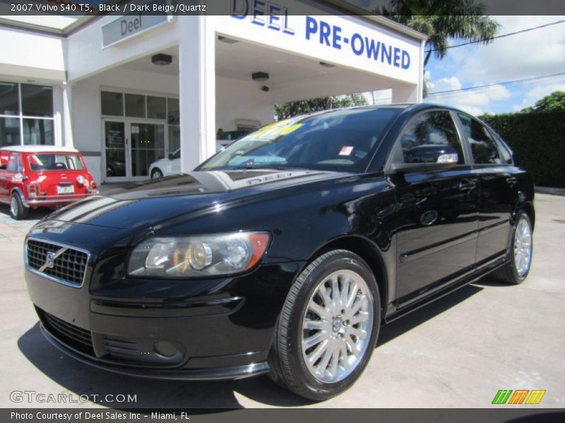 Black / Dark Beige/Quartz 2007 Volvo S40 T5
