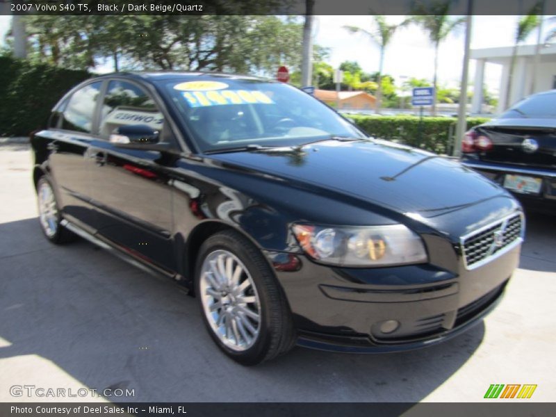 Black / Dark Beige/Quartz 2007 Volvo S40 T5