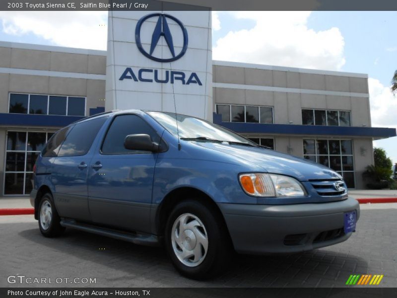 Sailfin Blue Pearl / Gray 2003 Toyota Sienna CE