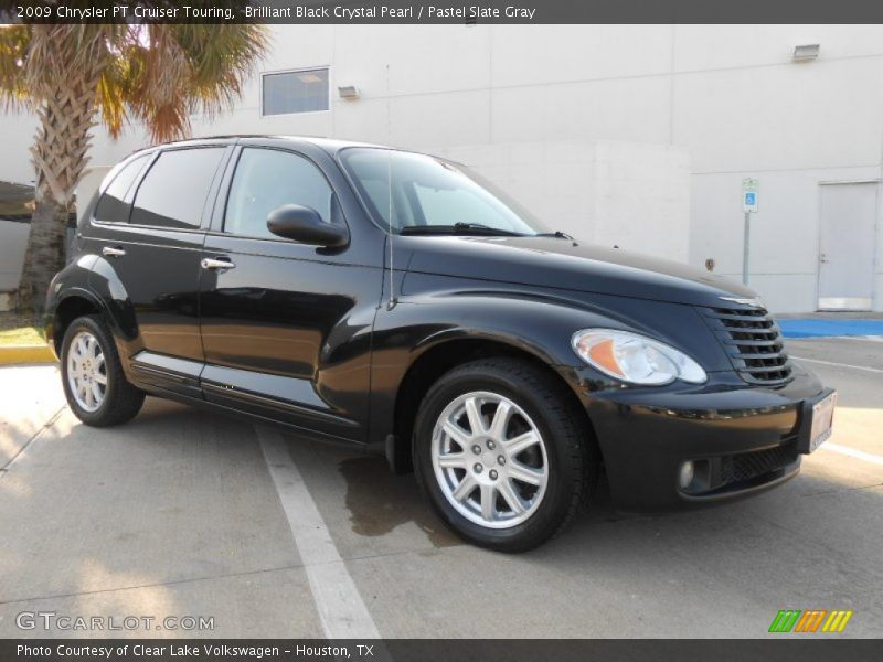 Brilliant Black Crystal Pearl / Pastel Slate Gray 2009 Chrysler PT Cruiser Touring