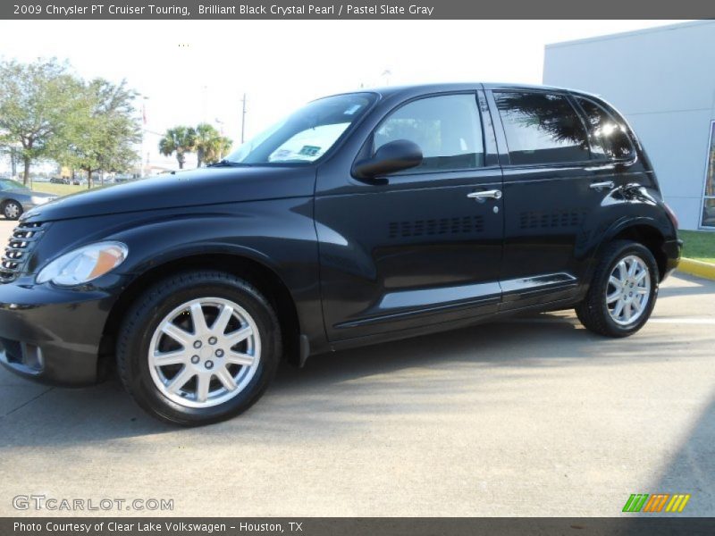 Brilliant Black Crystal Pearl / Pastel Slate Gray 2009 Chrysler PT Cruiser Touring