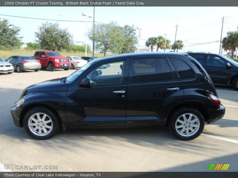 Brilliant Black Crystal Pearl / Pastel Slate Gray 2009 Chrysler PT Cruiser Touring