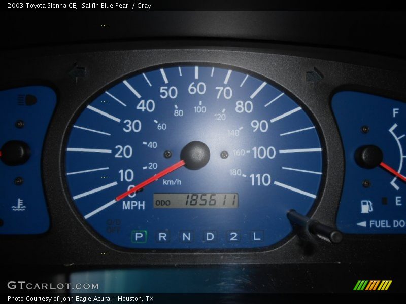  2003 Sienna CE CE Gauges