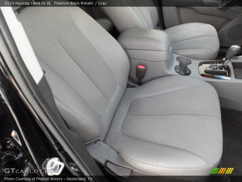 Phantom Black Metallic / Gray 2010 Hyundai Santa Fe SE