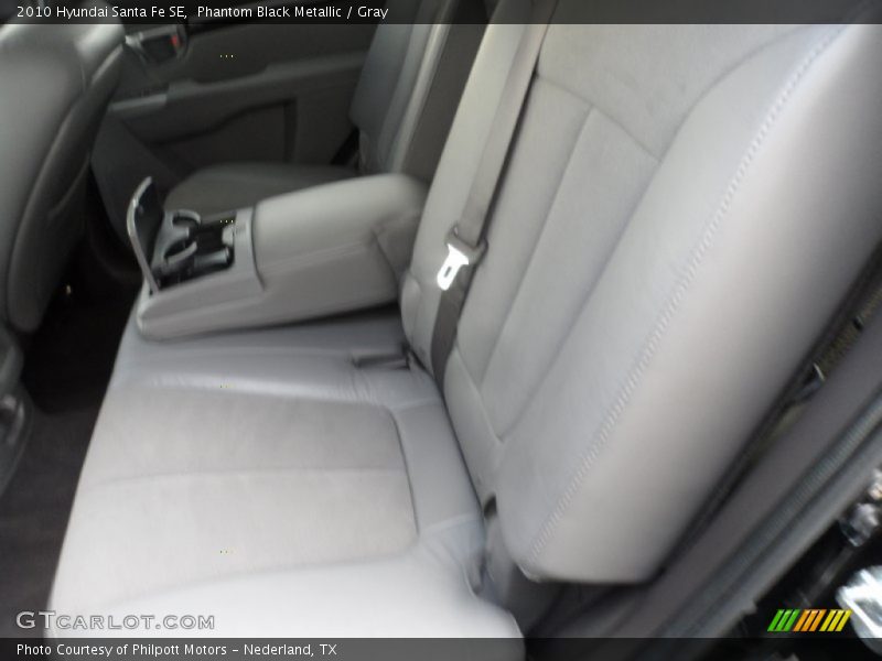 Phantom Black Metallic / Gray 2010 Hyundai Santa Fe SE