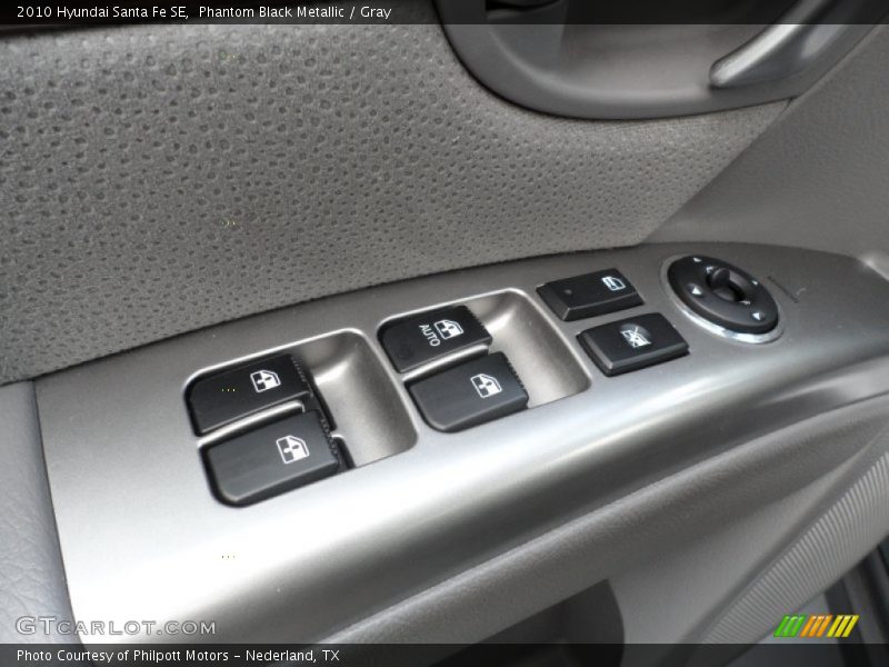 Phantom Black Metallic / Gray 2010 Hyundai Santa Fe SE