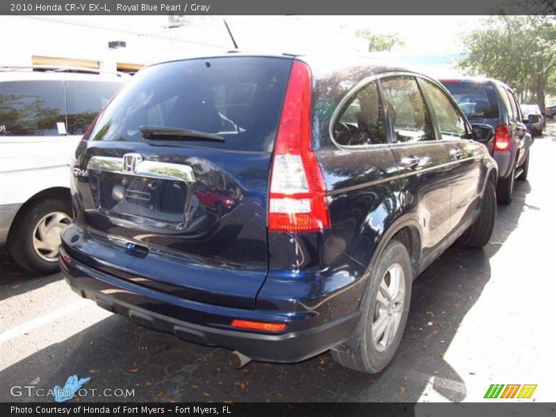 Royal Blue Pearl / Gray 2010 Honda CR-V EX-L