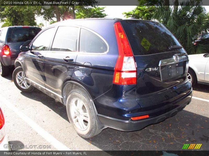 Royal Blue Pearl / Gray 2010 Honda CR-V EX-L