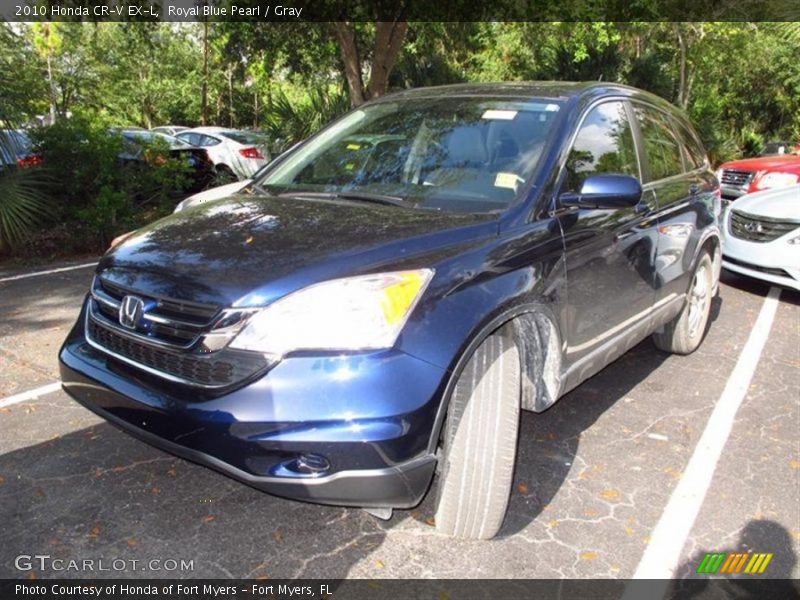 Royal Blue Pearl / Gray 2010 Honda CR-V EX-L
