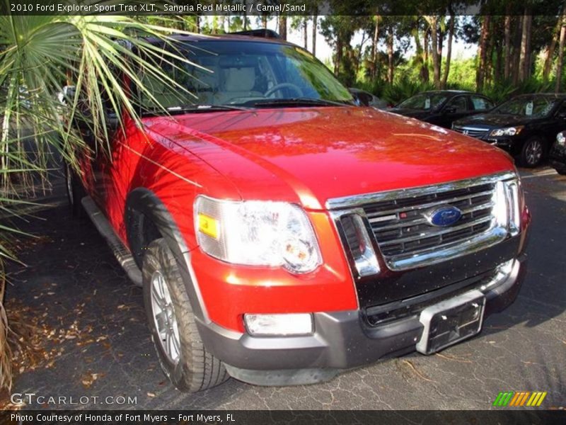 Sangria Red Metallic / Camel/Sand 2010 Ford Explorer Sport Trac XLT