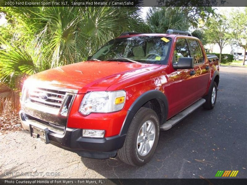Sangria Red Metallic / Camel/Sand 2010 Ford Explorer Sport Trac XLT