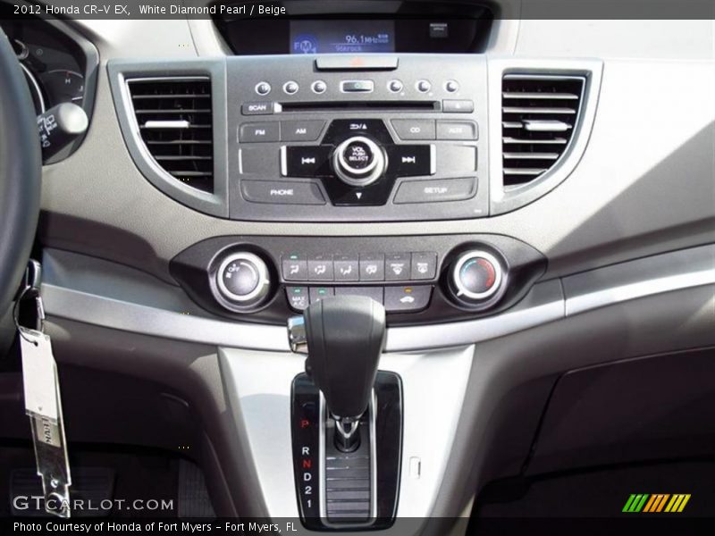 White Diamond Pearl / Beige 2012 Honda CR-V EX