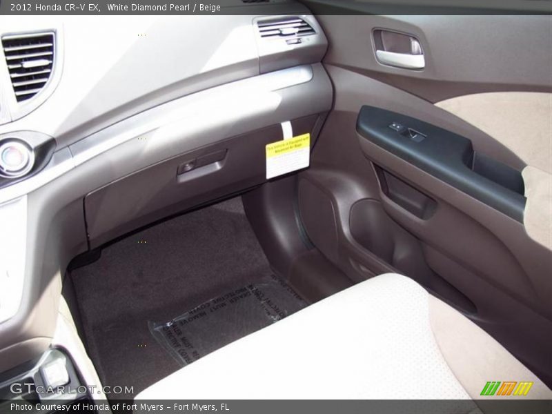 White Diamond Pearl / Beige 2012 Honda CR-V EX