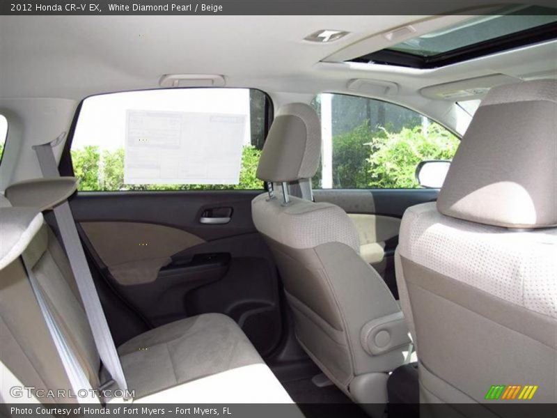 White Diamond Pearl / Beige 2012 Honda CR-V EX
