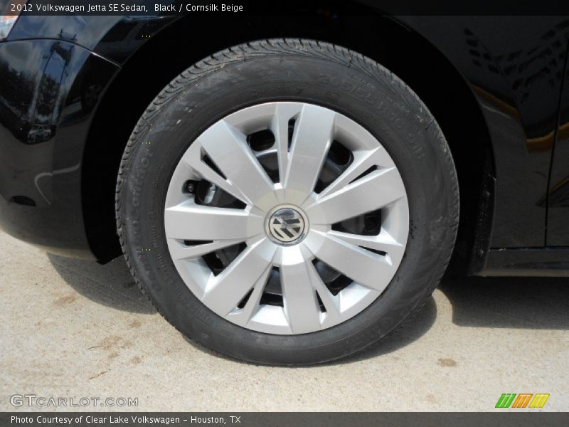 Black / Cornsilk Beige 2012 Volkswagen Jetta SE Sedan