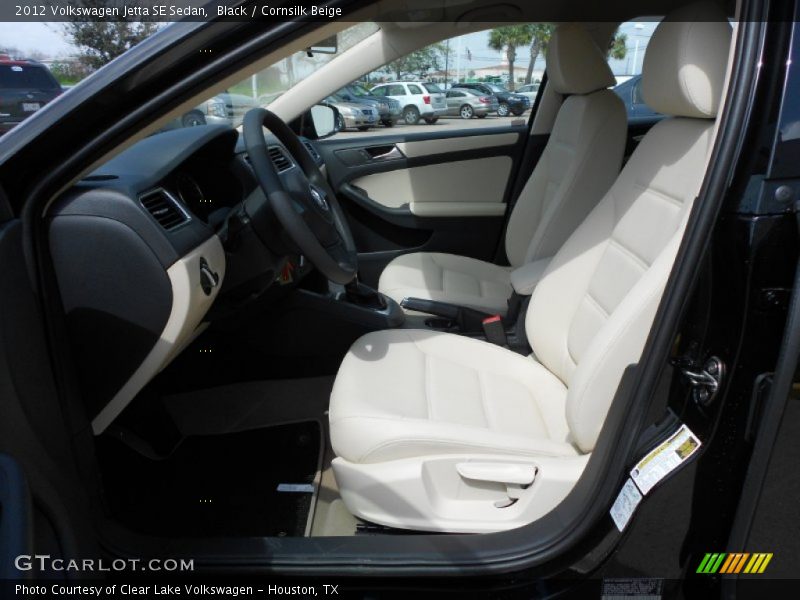 Black / Cornsilk Beige 2012 Volkswagen Jetta SE Sedan